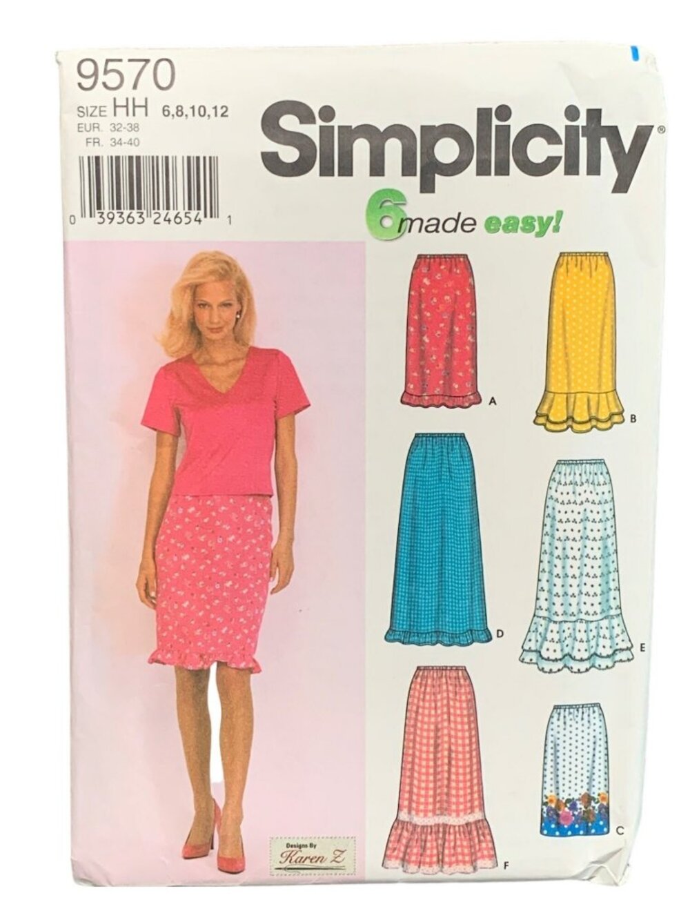 Simplicity 9570 Womens Skirt Sewing Pattern - Size 6-8-10-12 Uncut